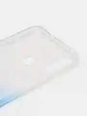 Голубой чехол силиконовый для Samsung Galaxy A11 накладка бампер черный / голубой градиент RedLine