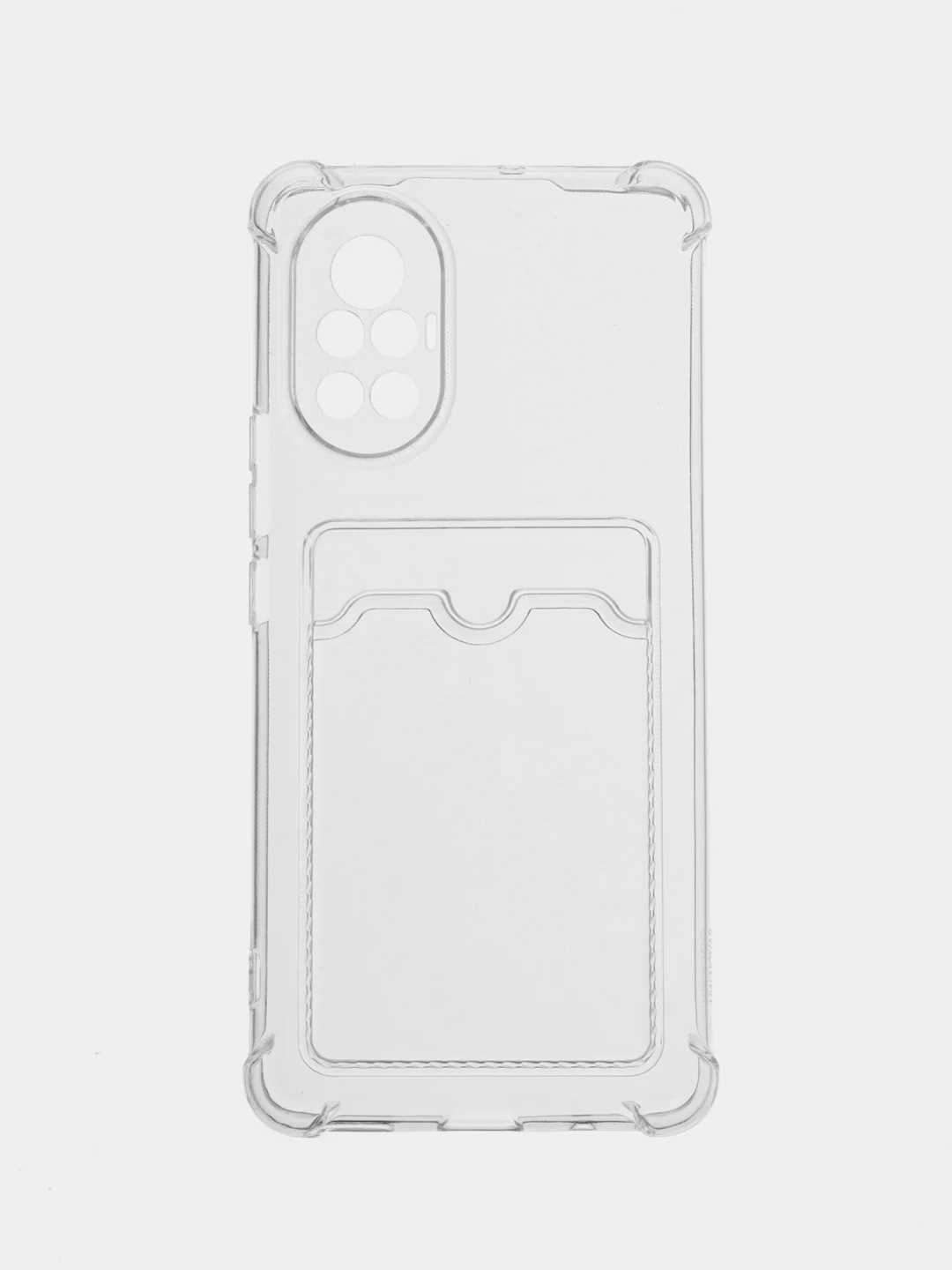 Прозрачный чехол противоударный Huawei Nova 8 (Хуавей Нова 8), прозрачный, с карманом для карты
