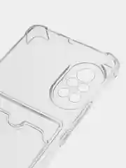 Прозрачный чехол противоударный Huawei Nova 8 (Хуавей Нова 8), прозрачный, с карманом для карты