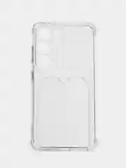 Прозрачный чехол для Samsung Galaxy S23, Самсунг С23 прозрачный, с карманом для карты