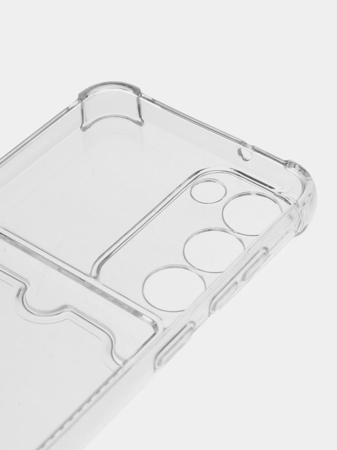 Прозрачный чехол для Samsung Galaxy S23, Самсунг С23 прозрачный, с карманом для карты