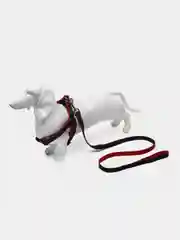 Красный шлейка с поводком для собак и крупных кошек, металлический карабин, легкая, джинсовая