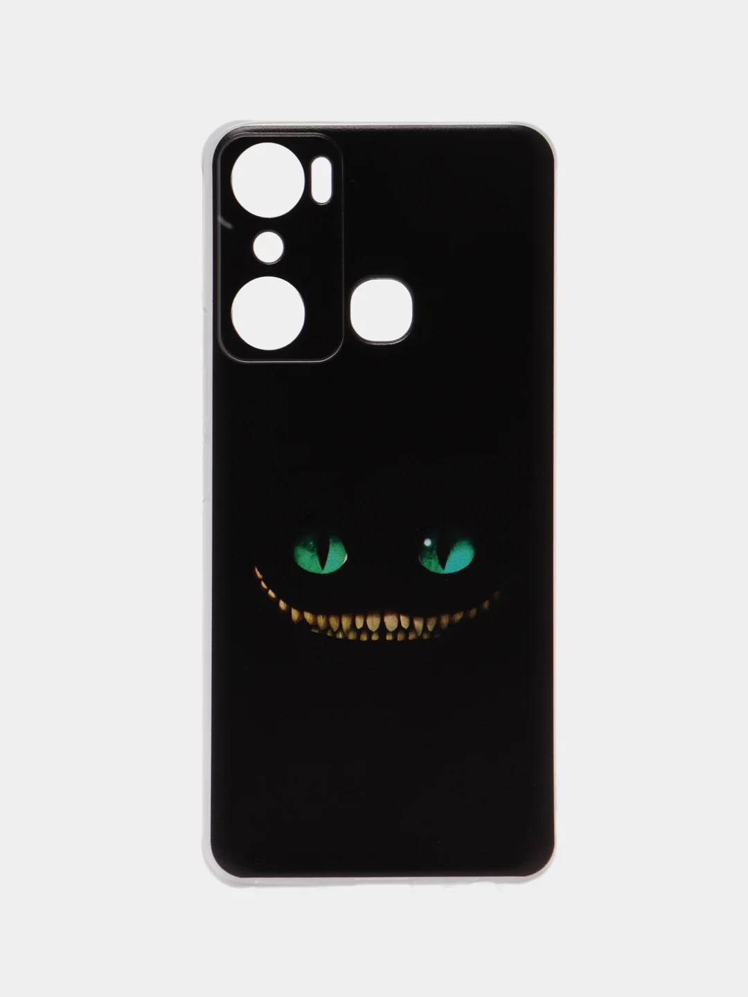 Черный силиконовый чехол на Infinix HOT 20i / Инфиникс Хот 20i с рисунком, защита камеры