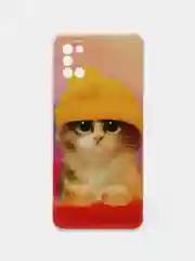Желтый силиконовый чехол на Samsung Galaxy A31 / Самсунг А31 прозрачный с рисунком, защита камеры