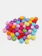 Бусины акриловые разноцветные матовые, 8 мм. - 50 штук