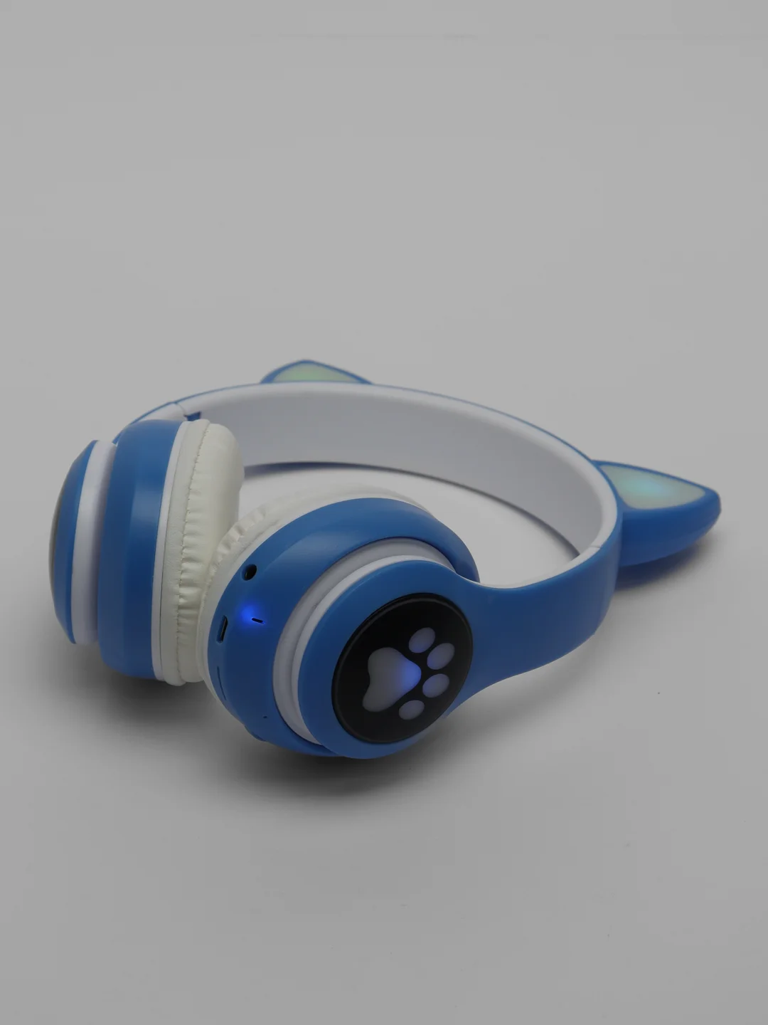 Розовый беспроводные Bluetooth наушники с кошачьими светящимися ушками