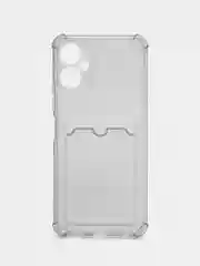 Черный чехол для Tecno Spark 9 Pro (Техно Спарк 9 Про) прозрачный, с карманом для карты