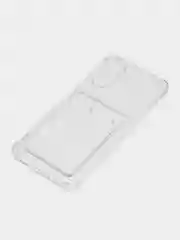 Прозрачный чехол для Oppo A17 / A17K, Оппо А17, А17К, прозрачный, с карманом для карты
