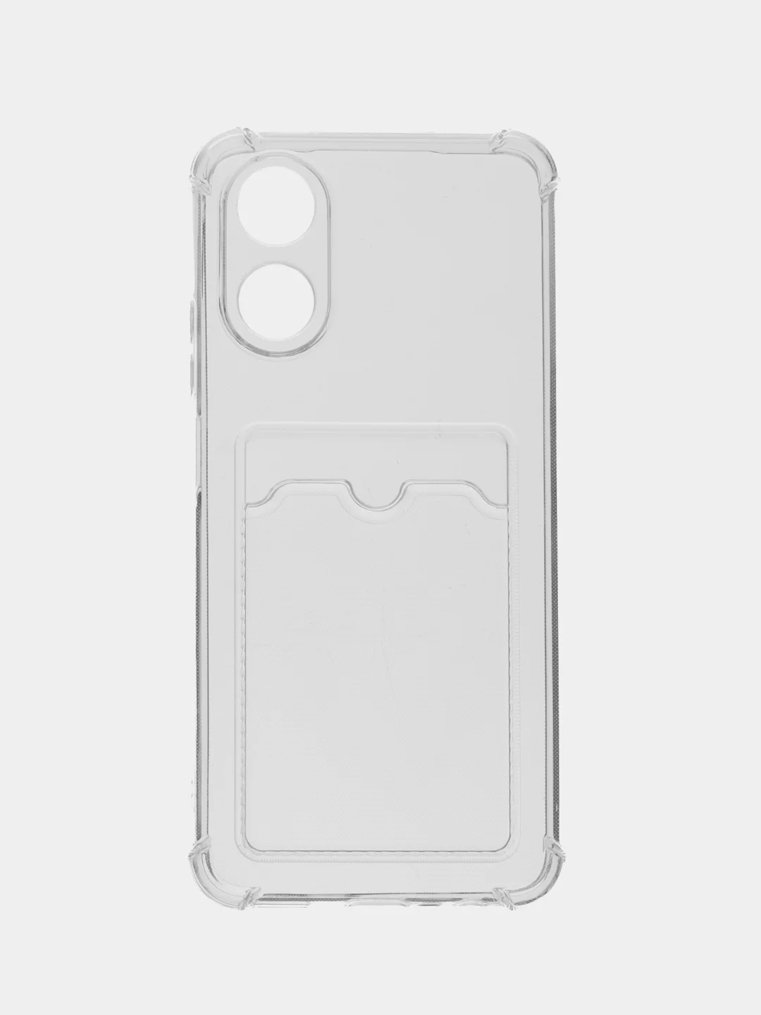 Прозрачный чехол для Oppo A17 / A17K, Оппо А17, А17К, прозрачный, с карманом для карты