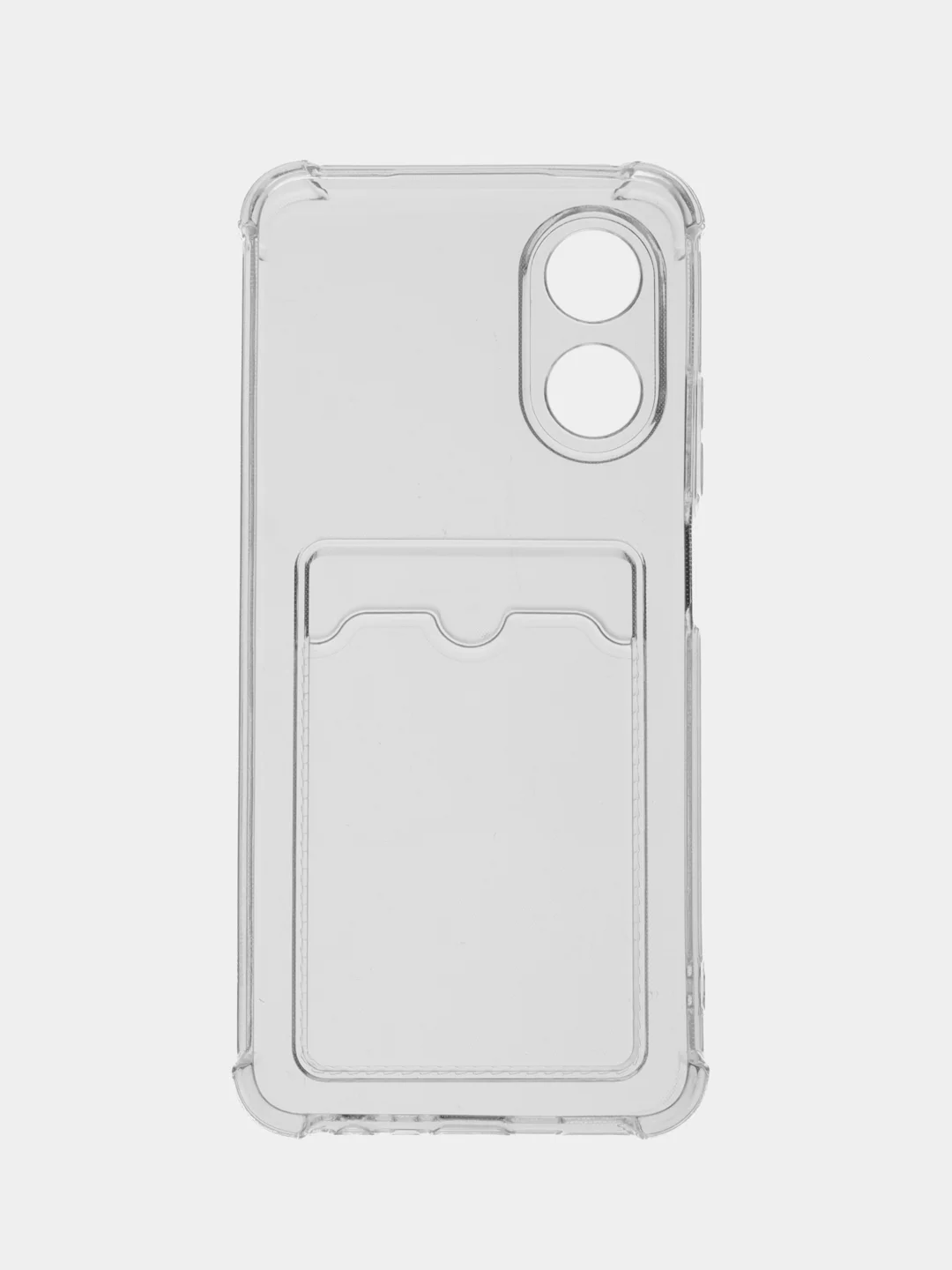 Прозрачный чехол для Oppo A17 / A17K, Оппо А17, А17К, прозрачный, с карманом для карты