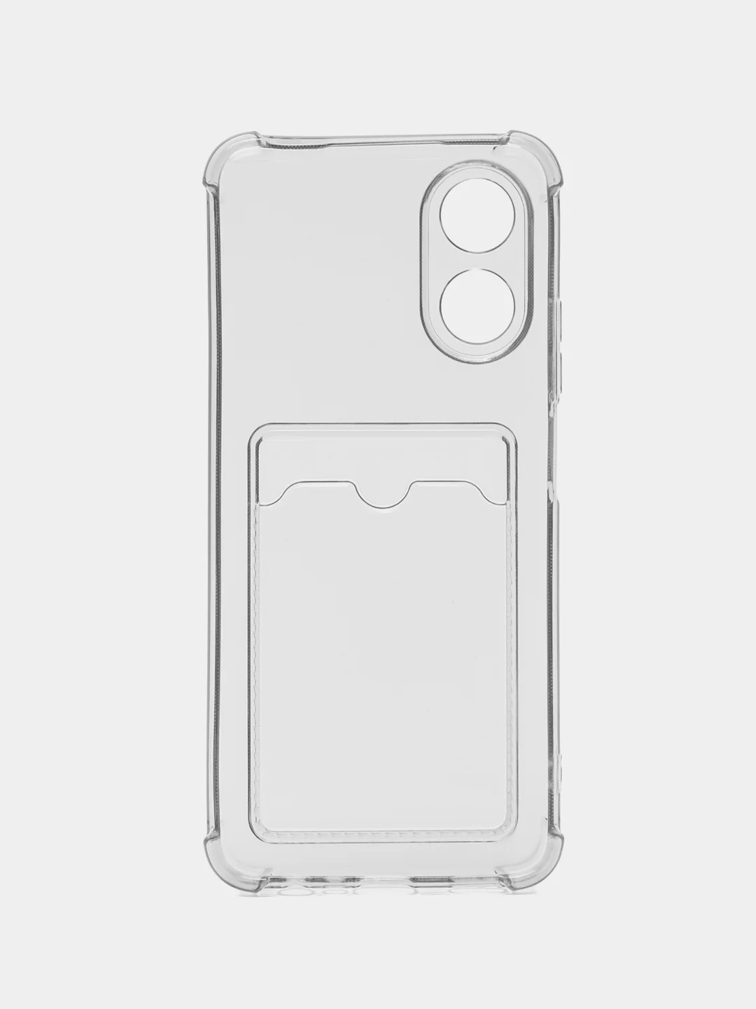 Черный чехол для Oppo A17 / A17K, Оппо А17, А17К, прозрачный, с карманом для карты