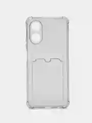 Черный чехол для Oppo A17 / A17K, Оппо А17, А17К, прозрачный, с карманом для карты