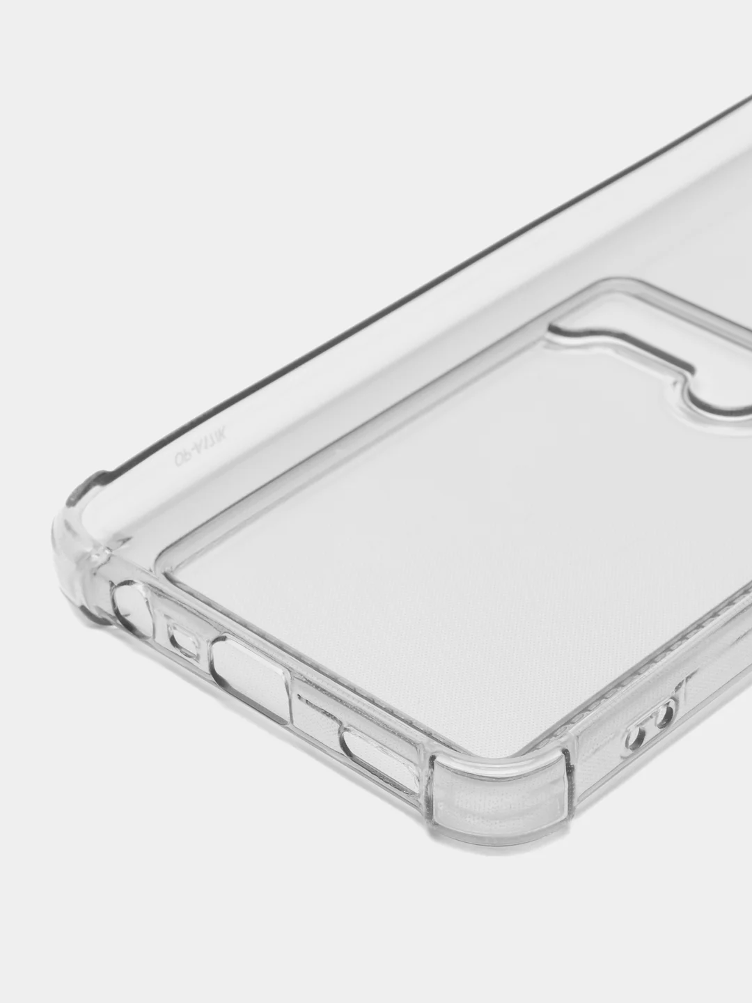 Черный чехол для Oppo A17 / A17K, Оппо А17, А17К, прозрачный, с карманом для карты