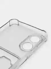 Черный чехол для Oppo A17 / A17K, Оппо А17, А17К, прозрачный, с карманом для карты