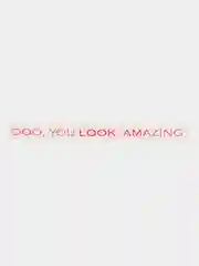 Красный наклейка на авто Оoo, you look amazing (Ооо, ты выглядишь потрясающе), 1*26 см