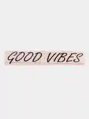 Наклейка без фона "Good Vibes" (Волна позитива) 3*17 см, на стекло автомобиля, чёрная
