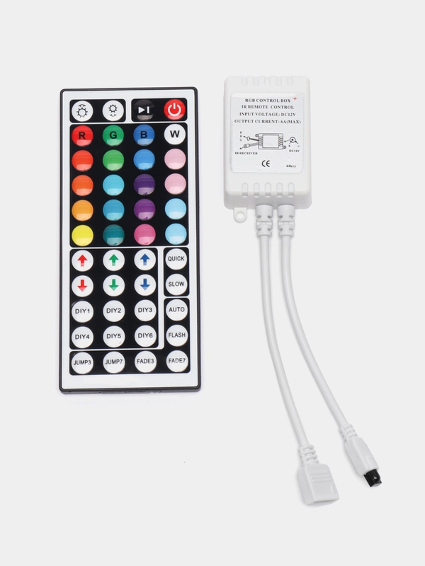 Rgb-контроллер, 12/24V, 72/144W, IR-ДУ, 44 кнопки
