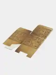 Коричневый подарочная коробка с заметным принтом