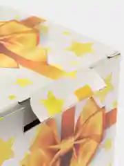 Белый подарочная коробка с принтом