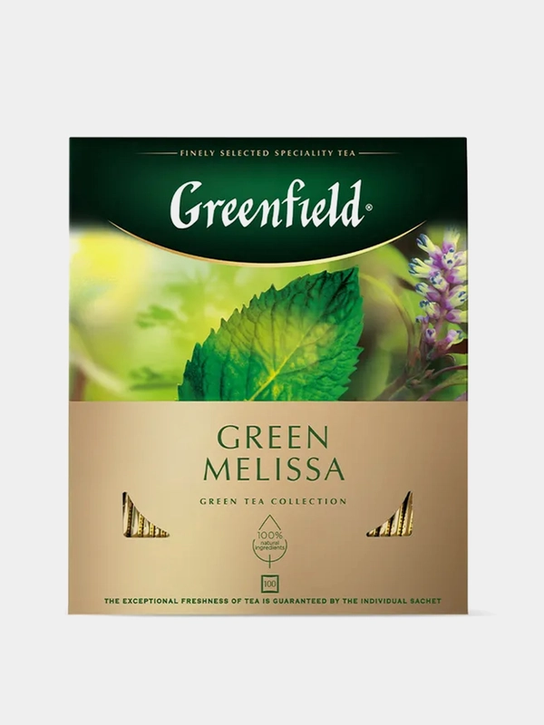 Чай в пакетиках Greenfield Грин Мелисса зеленый, 100 пакетиков