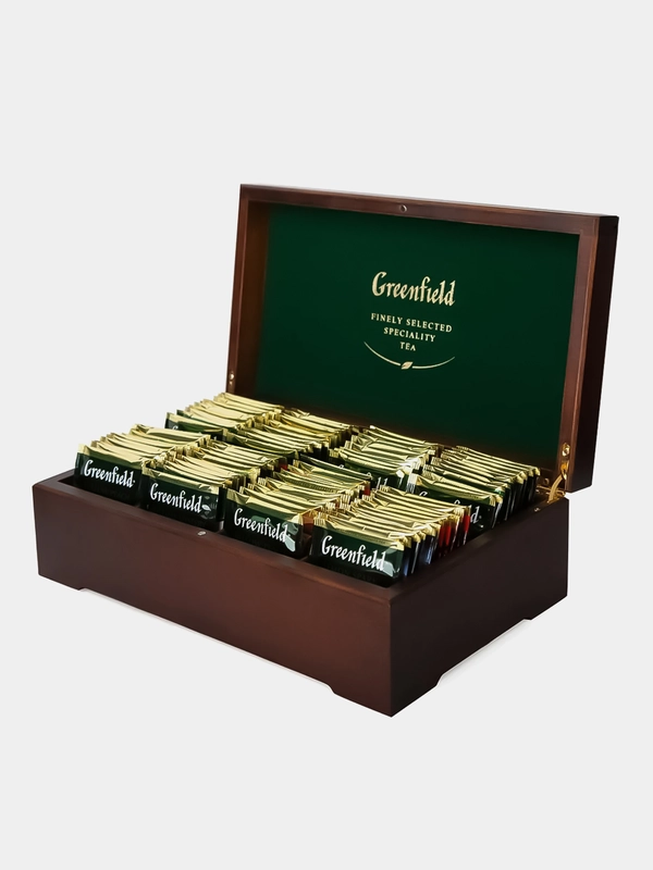 Чай Greenfield, в подарочной упаковке, 8 вкусов, 96 пакетиков по 1,5 г