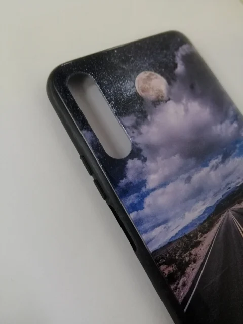 Чехол силиконовый с рисунком Honor 9x, без отпечатка пальца