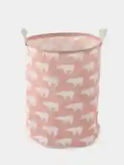 Розовый корзина для игрушек и белья, складная, с ручками