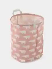 Розовый корзина для игрушек и белья, складная, с ручками