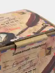 Бежевый меланж подарочная коробка с  принтом