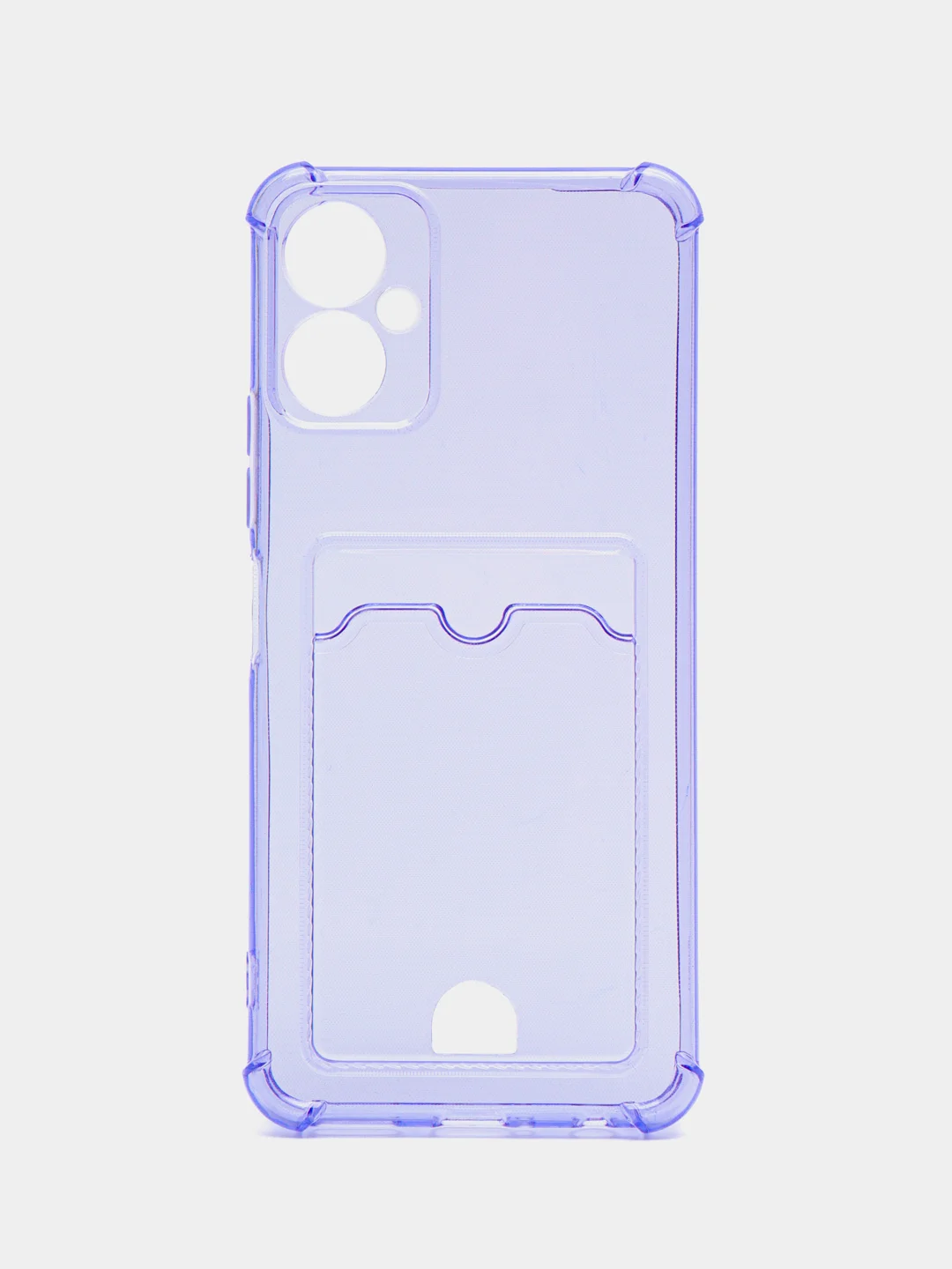 Лавандовый чехол для Tecno Spark 8C / GO 2022, 10 / 10C прозрачный с карманом для карты