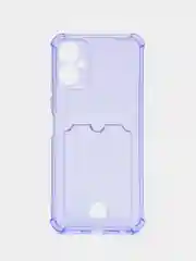 Лавандовый чехол для Tecno Spark 8C / GO 2022, 10 / 10C прозрачный с карманом для карты