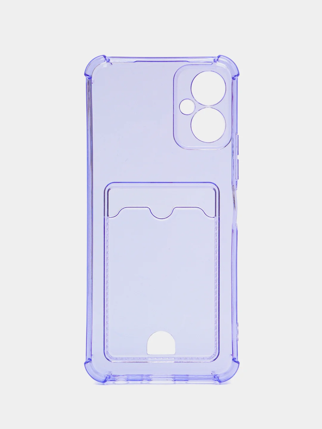 Лавандовый чехол для Tecno Spark 8C / GO 2022, 10 / 10C прозрачный с карманом для карты