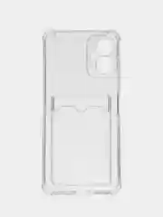 Прозрачный чехол для Tecno Spark 8C / GO 2022, 10 / 10C прозрачный с карманом для карты