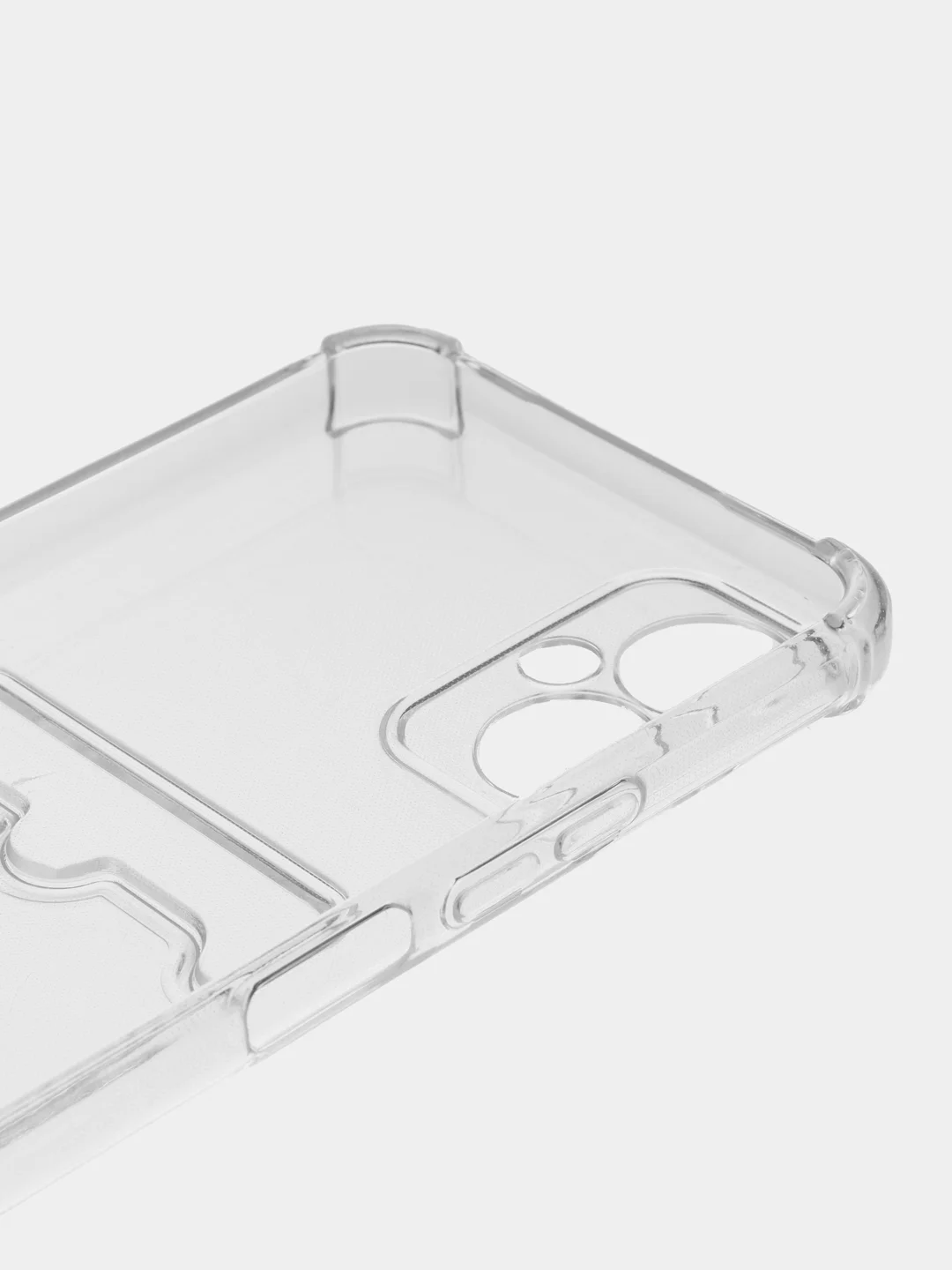 Прозрачный чехол для Tecno Spark 8C / GO 2022, 10 / 10C прозрачный с карманом для карты