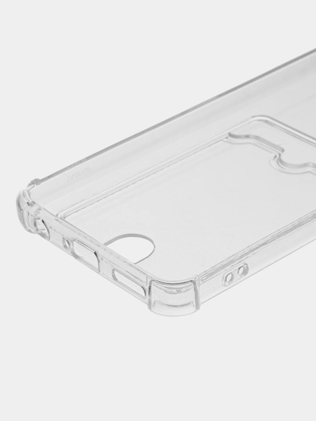 Прозрачный чехол для Tecno Spark 8C / GO 2022, 10 / 10C прозрачный с карманом для карты