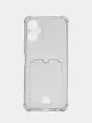 Черный чехол для Tecno Spark 8C / GO 2022, 10 / 10C прозрачный с карманом для карты