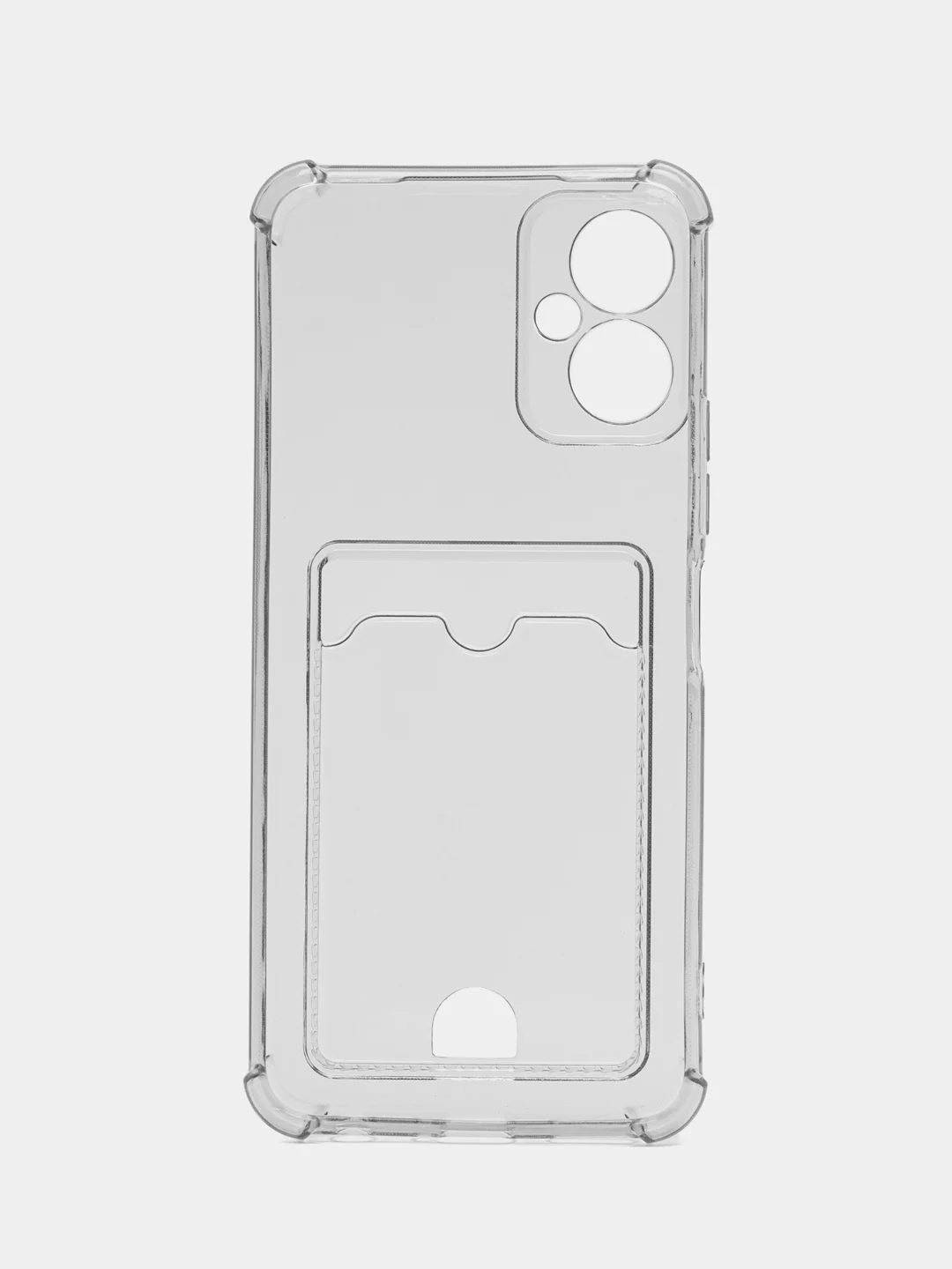 Черный чехол для Tecno Spark 8C / GO 2022, 10 / 10C прозрачный с карманом для карты