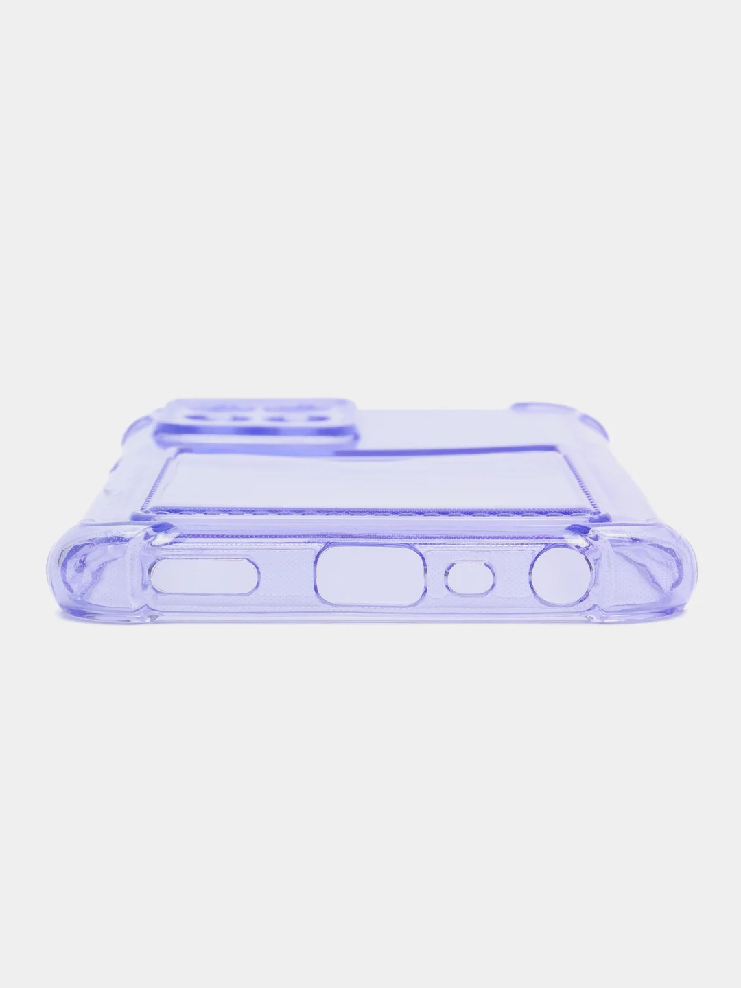 Лавандовый чехол противоударный Realme C30, C21, C11 2021, C20, C35 прозрачный, с карманом для карты