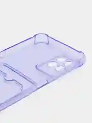 Лавандовый чехол противоударный Realme C30, C21, C11 2021, C20, C35 прозрачный, с карманом для карты