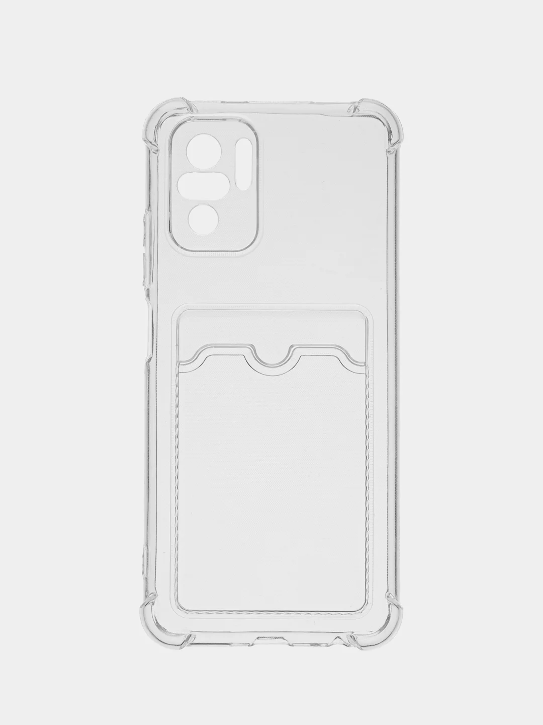 Прозрачный чехол Xiaomi Redmi 10C / Poco C40, A1, Note 10S, 9C прозрачный, с карманом для карты