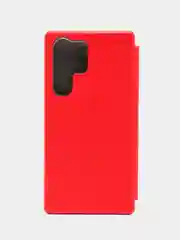 Красный чехол-книжка для Samsung Galaxy S23 Ultra / Самсунг Галакси С23 Ультра