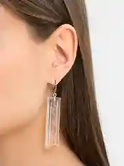 Прозрачный серьги с одуванчиком, из эпоксидной смолы