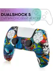 Синий защитный силиконовый чехол для геймпада Sony PlayStation 5 накладка на джойстик-контроллер