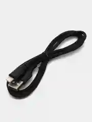 Черный кабель Micro / Lightning 2.4 A, 1 м, ткань, армированный