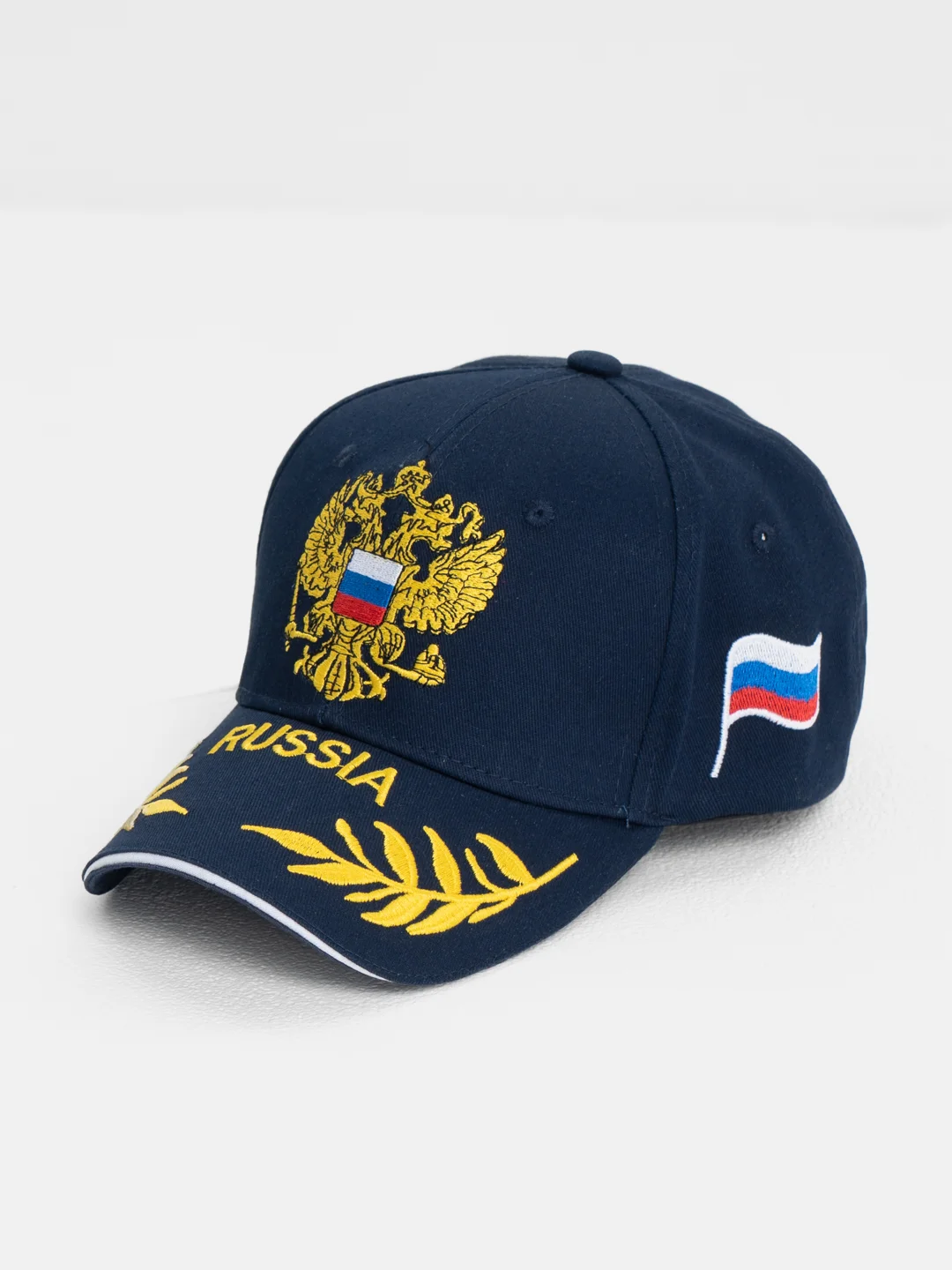 Синий кепка-бейсболка для мужчин и женщин, "Россия", с гербом, весна, лето, осень, унисекс