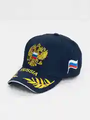 Синий кепка-бейсболка для мужчин и женщин, "Россия", с гербом, весна, лето, осень, унисекс