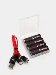 Батарейки аккумуляторные АА Soshine 1,5V 2600 mWh, 1733 mAh  со встроенным Type-C, ЗУ