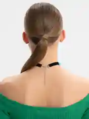 Черный чокер с цветными шариками