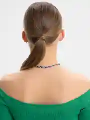 Розовый шнурок на шею