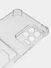 Прозрачный чехол противоударный Realme C30, C21, C11 2021, C20, C35 прозрачный, с карманом для карты